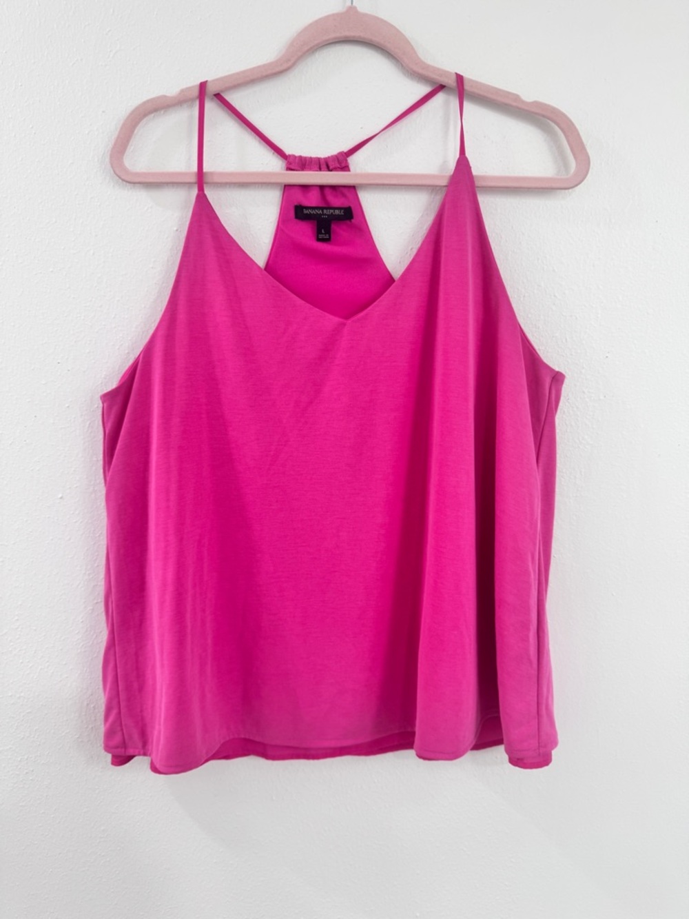 Banana Republic Magenta Pink Strappy Racerback Camisole Tank Top Size Large